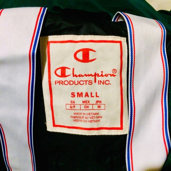 Champion Green Hooded Winter Puffer Coat Men's Small New $365 - Picture 9 of 12